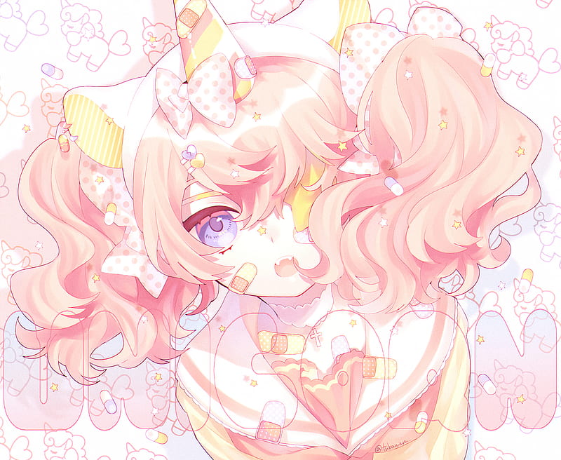 Anime, Original, Horns, Pink Hair, HD wallpaper