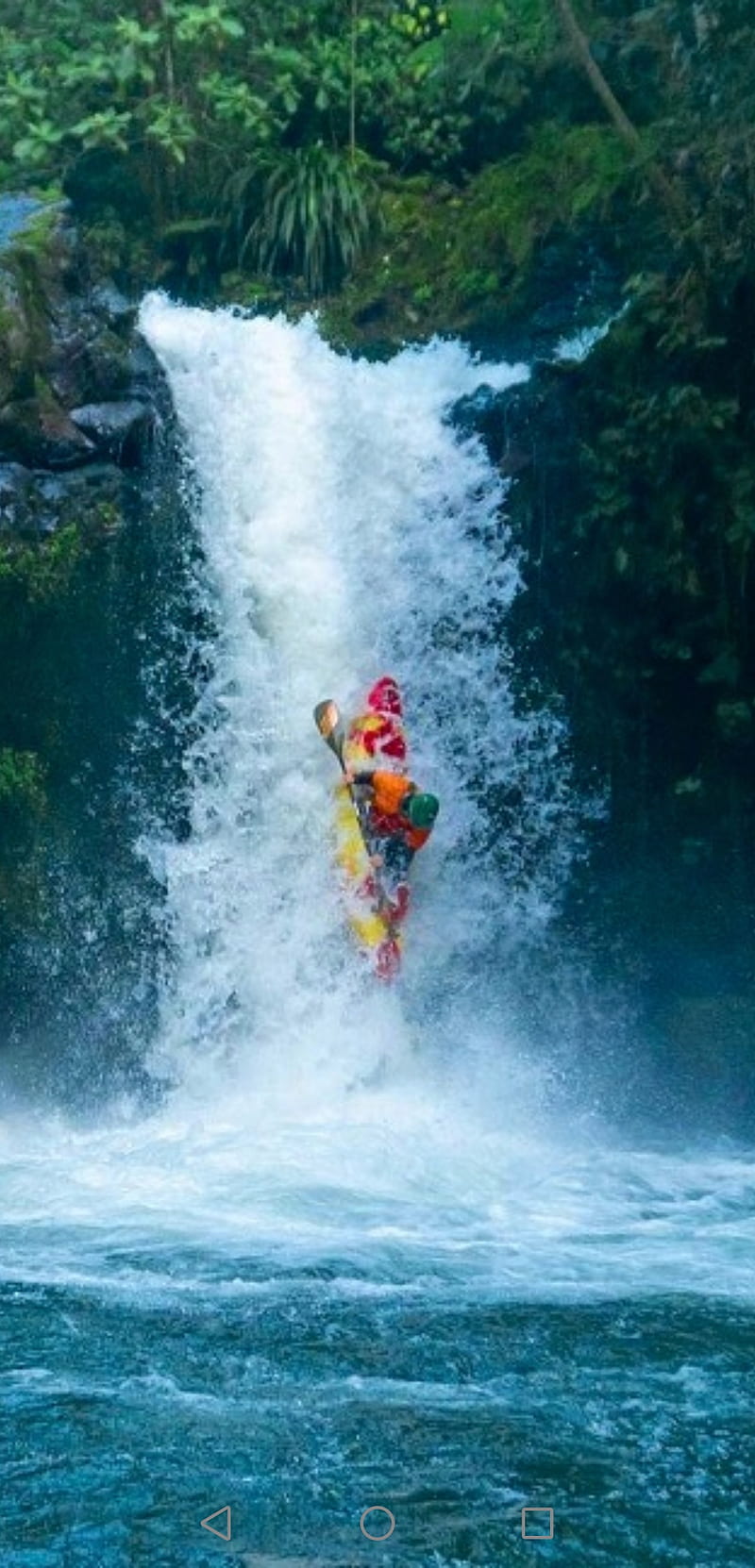 Waterfall in kayak, boof, cascade, extreme, lettmann, whitewater, HD phone wallpaper