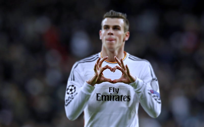 Gareth Bale football stars, Real Madrid, heart hand, footballer, HD wallpaper