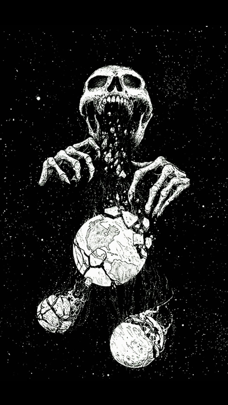 Skull, earth, scary, HD phone wallpaper | Peakpx