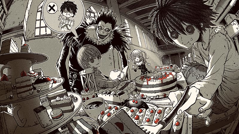 Takeshi Obata, Bakuman, Mello, Misa Amane, nate, ryuk, near, Light