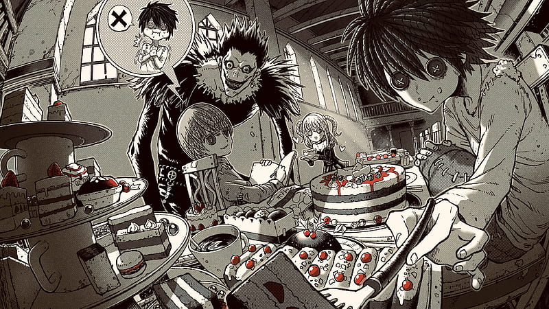 Wallpaper : Death Note, Ryuk, darkness, screenshot, computer wallpaper,  fictional character, special effects, god of death 1680x1050 - wallhaven -  572897 - HD Wallpapers - WallHere