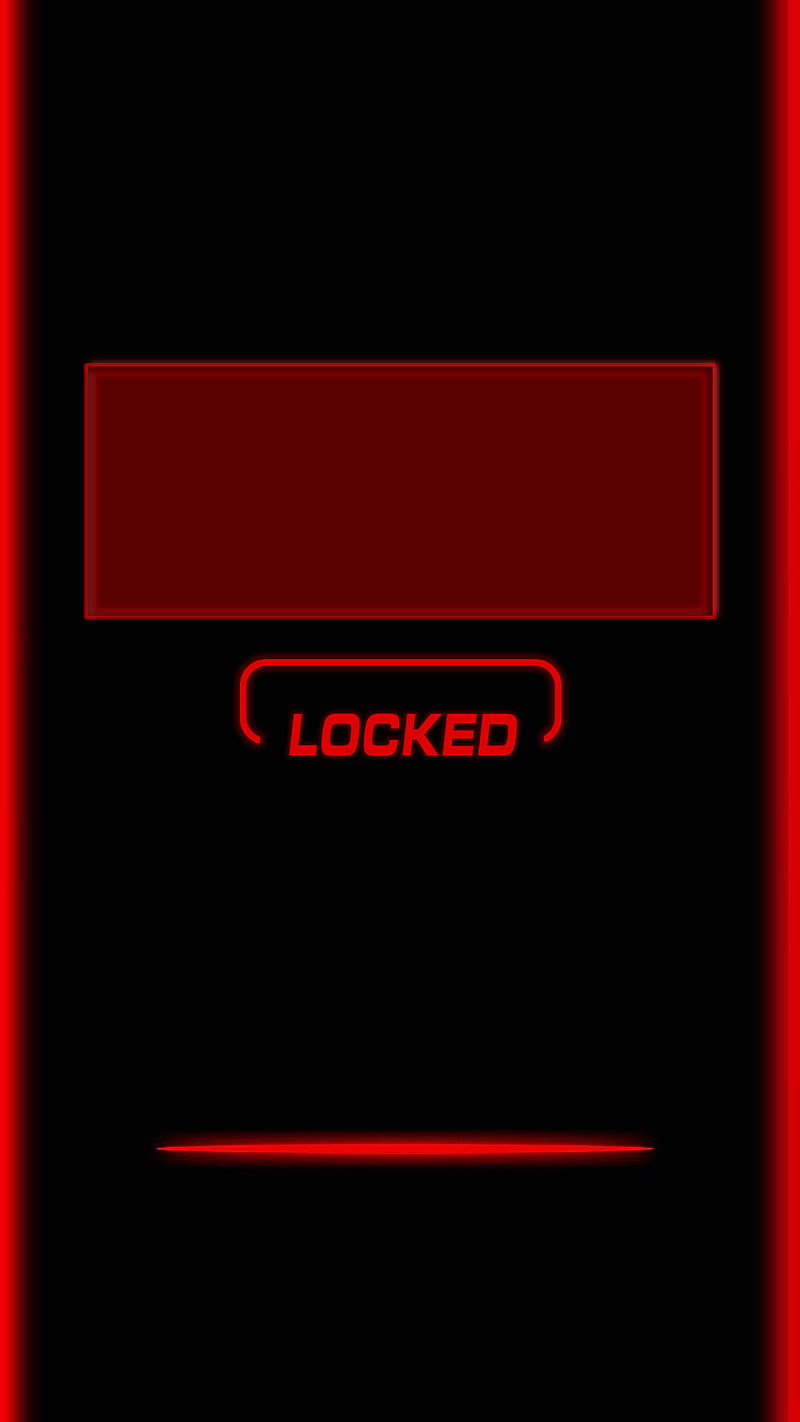 Locked 929 black lock minimal new red screen HD phone wallpaper   Peakpx