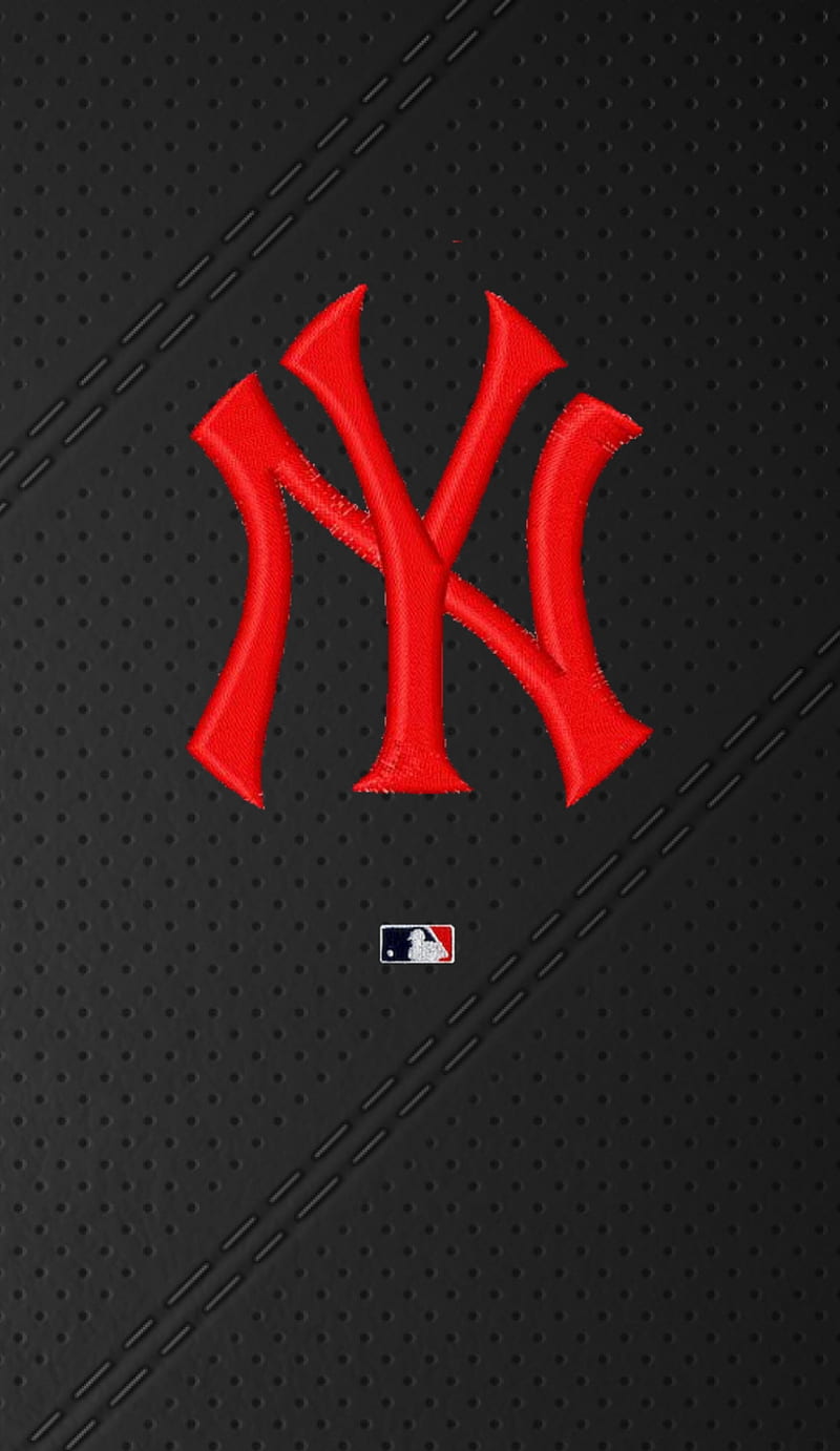 New York Yankees , baseball, bronx bombers, embroidered, gray, logo, red, team, HD phone wallpaper