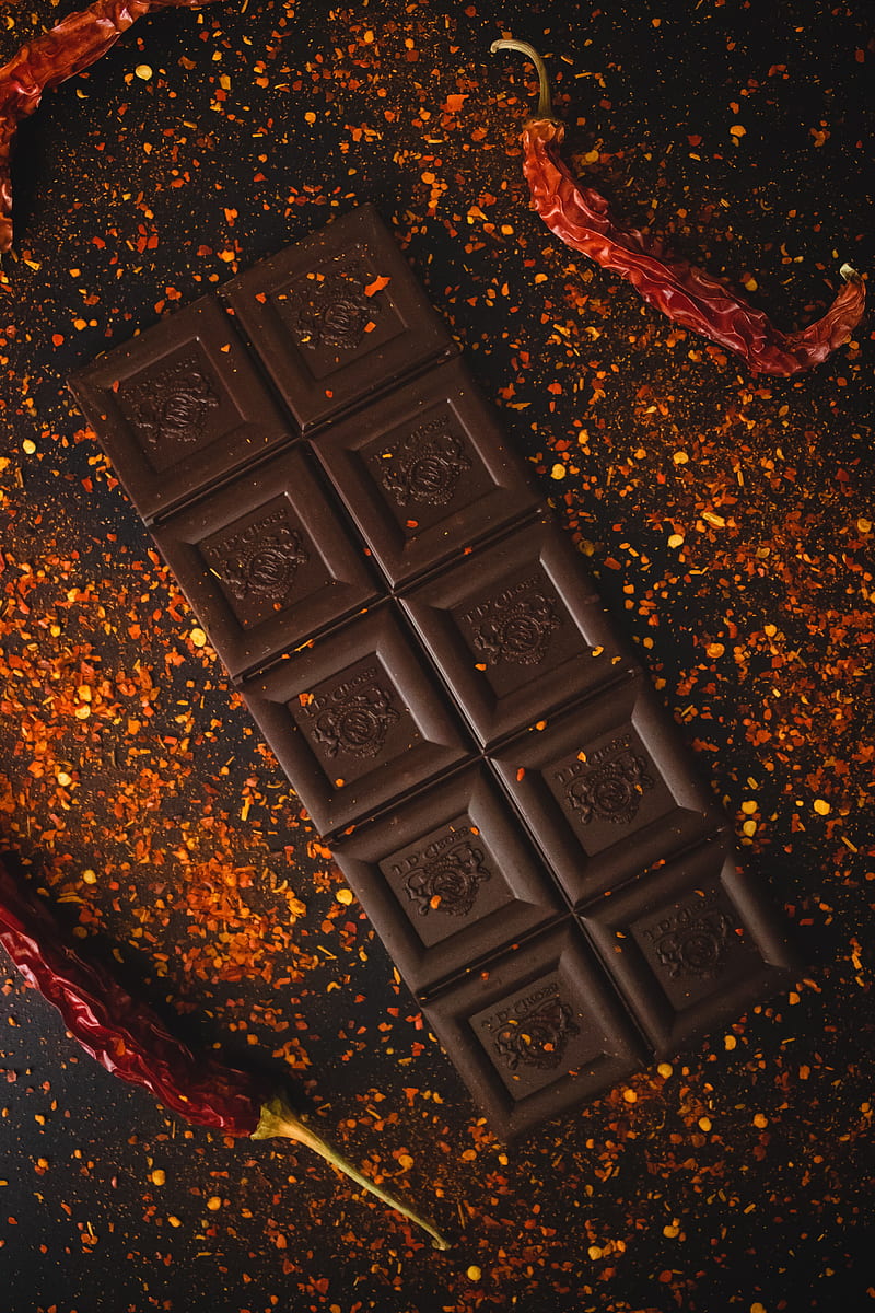 chocolate, pepper, crumbs, dessert, HD phone wallpaper