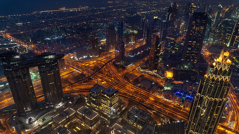 Aerial of City High Rise Buildings, HD wallpaper