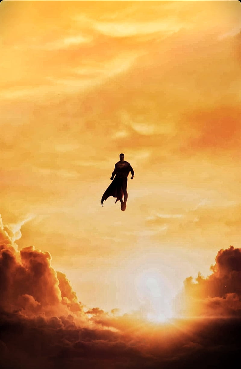 Superman, cloud, sky, dceu, justice league, comics, sun, batman vs Superman, dc, HD phone wallpaper