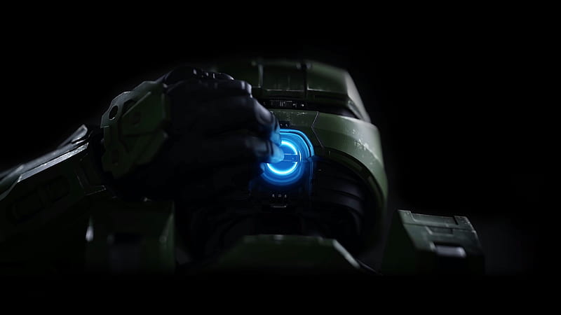 Halo Infinite Cortana Helmet, halo 6, blue circle, fresh, 2018, halo, new , helmet, cortana, dark, Halo infinite, chief, HD wallpaper