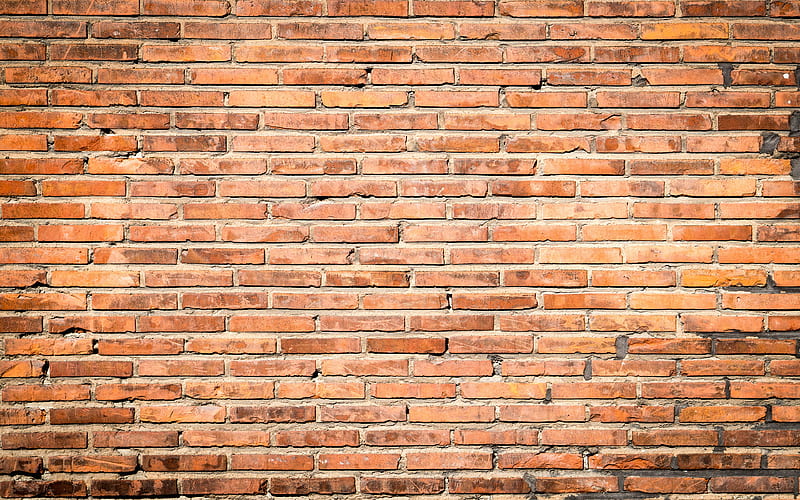 brown brickwall brown bricks, bricks textures, brown brick wall, bricks, wall, HD wallpaper