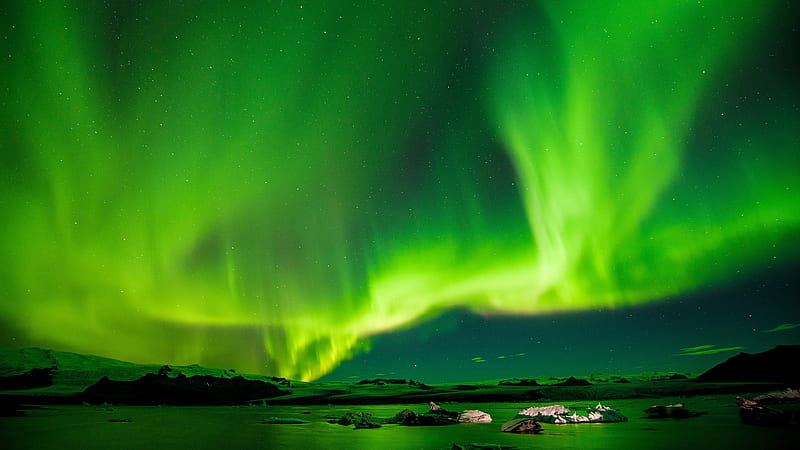 Northern Lights Aurora , northern-lights, aurora, nature, green, HD wallpaper