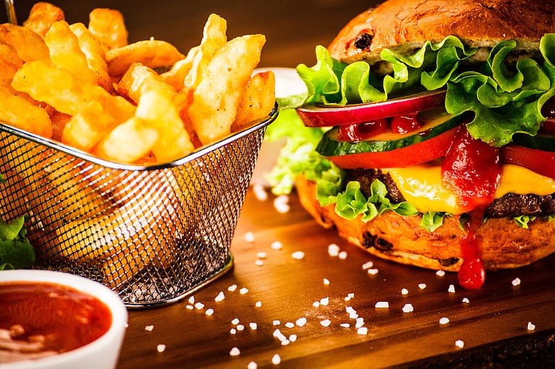 Food, Still Life, Burger, French Fries, HD wallpaper