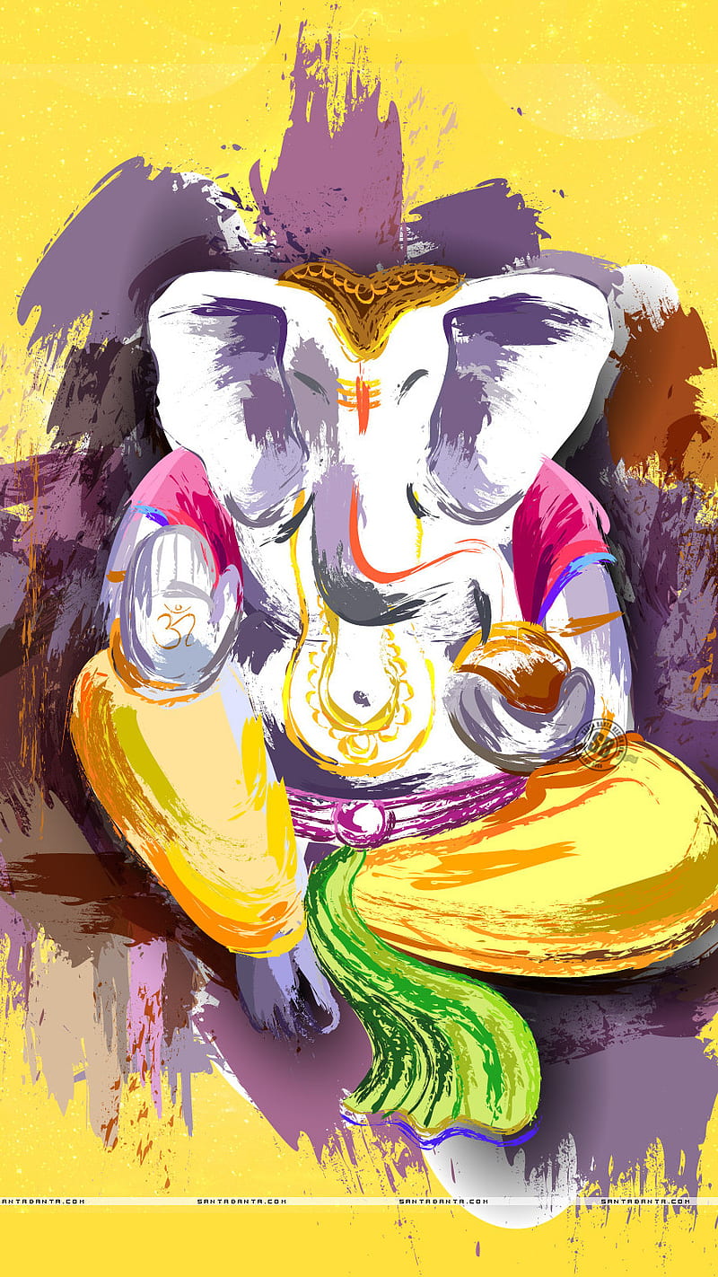 Ganesha Art , ganpati, hindu, bhakti, devotional, god, HD phone wallpaper