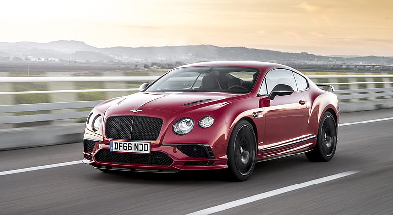 2018 Bentley Continental GT Supersports Coupe (Color: St. James Red) - Front Three-Quarter , car, HD wallpaper