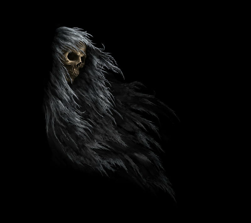 Reaper, dark, death, skull, HD wallpaper