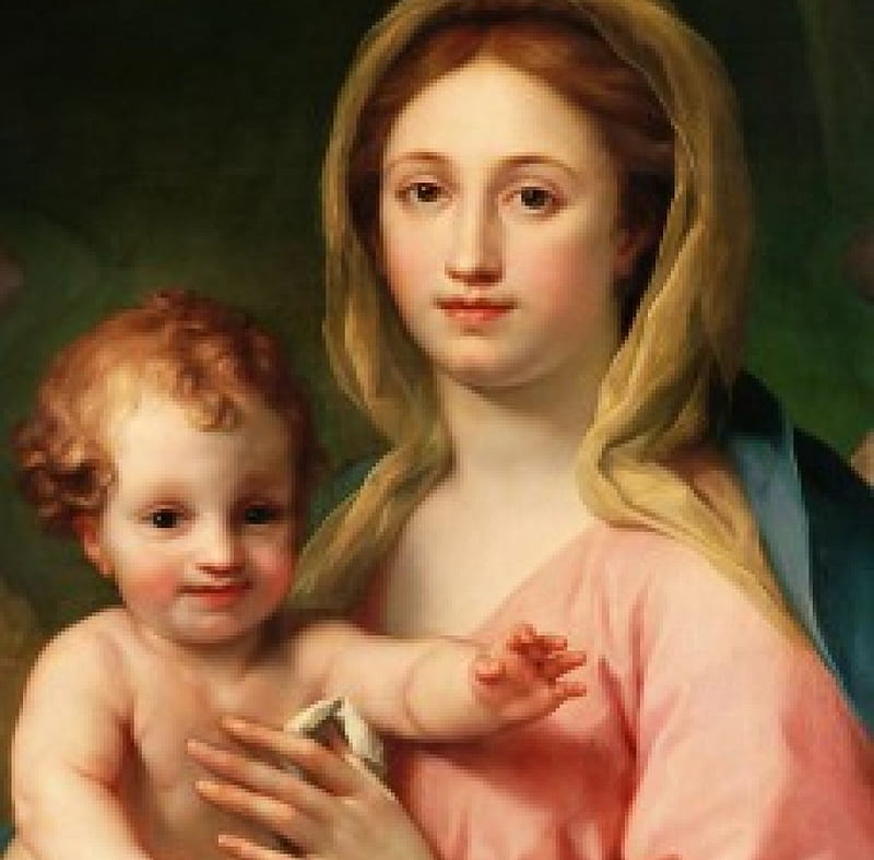Madonna and child, Mother Mary, child, Madonna, Jesus, HD wallpaper