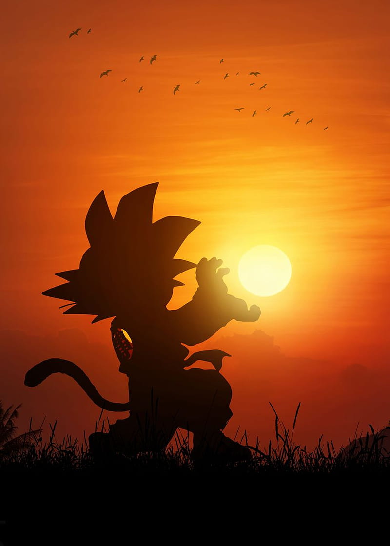 dragon ball son goku' Poster, Goku Sunset, HD phone wallpaper