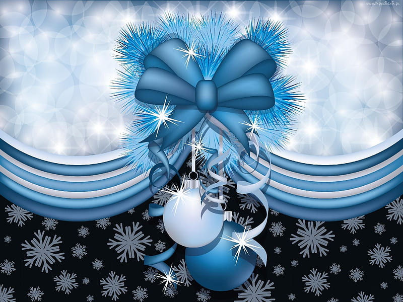 ღ.Elegant of Blue Christmas.ღ, blurred, pretty, chic, adorable, greeting, ribbons, bows, xmas, sweet, sparkle, nice, splendor, bright, bubbles, lovely, christmas, black, new year, winter, happy, cute, cool, balls, white, ornaments, festival, colorful, holidays, splendid, dazzling, charm, bonito, seasons, elegant of blue christmas, valuable, elegant, merry, stripe, decorations, magnificent, blue, gorgeous, stars, colors, soft, winter time, snowflakes, precious, curve, tender touch, HD wallpaper