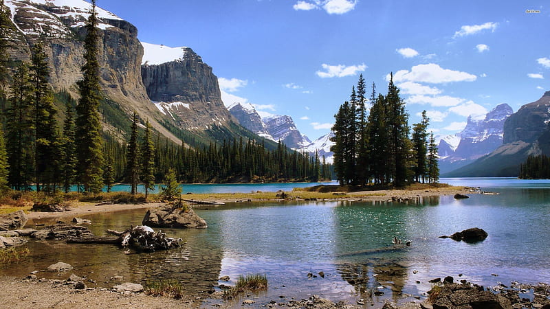 Maligne Lake, Jasper National Park, Alberta, Canada, Jasper, Maligne, Canada, National Park, Lake, Alberta, HD wallpaper
