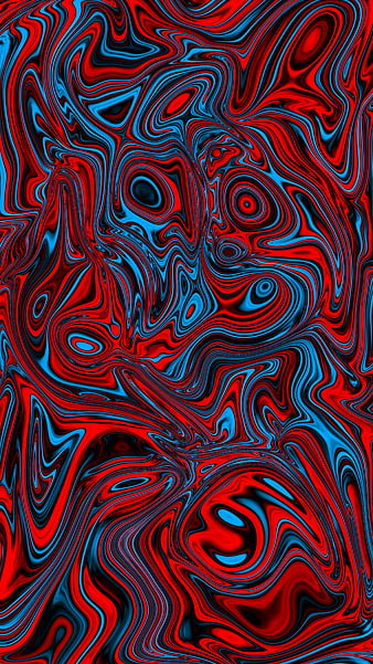 Red blue abstract, abstract, background, circles, desenho, fluid, liquid,  oil, HD phone wallpaper | Peakpx