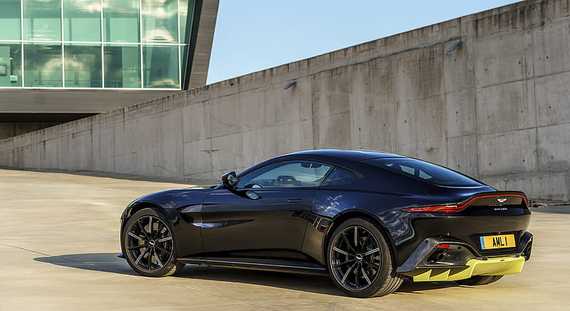 2019 Aston Martin Vantage (Onyx Black) - Rear Three-Quarter , car, HD wallpaper