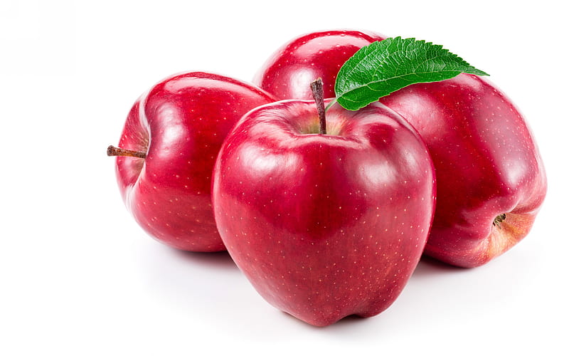 apples, fruit, ripe red apples, beautiful fruit, HD wallpaper