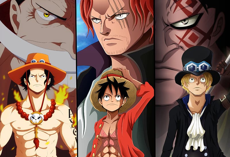 Anime, Portgas D Ace, One Piece, Monkey D Luffy, Edward Newgate, Shanks (One Piece), Monkey D Dragon, Sabo (One Piece), HD wallpaper