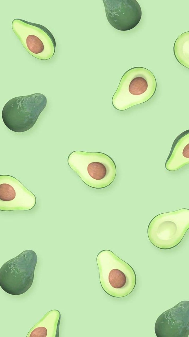 Avocado theme, cute, food, HD phone wallpaper