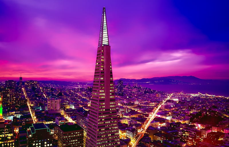 San Francisco, USA, Transamerica Pyramid, City, HD wallpaper