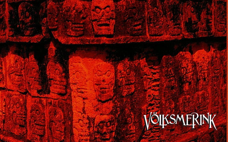 Volksmerink Faces, red, faces, brick, rock, rough, HD wallpaper