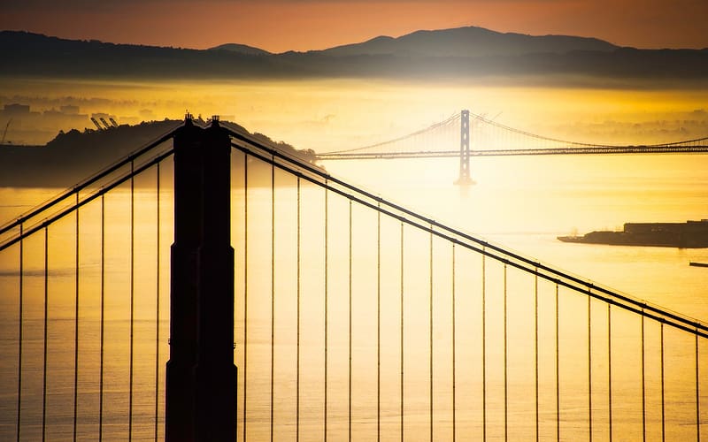 Bridges, Bridge, San Francisco, Golden Gate, Bay Bridge, HD wallpaper