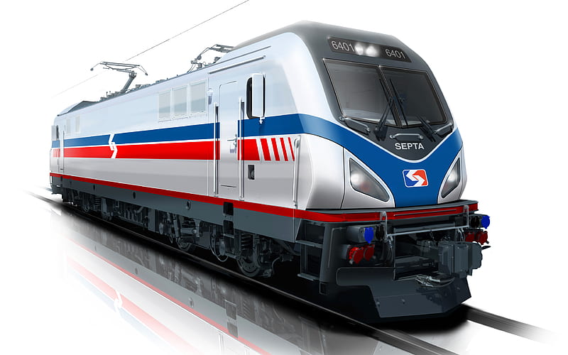 Siemens ACS-64 Amtrak Cities Sprinter, electric locomotive, trains, SEPTA, HD wallpaper