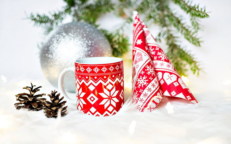 Christmas decoration, Christmas, Bauble, Cup, Decoration, HD wallpaper