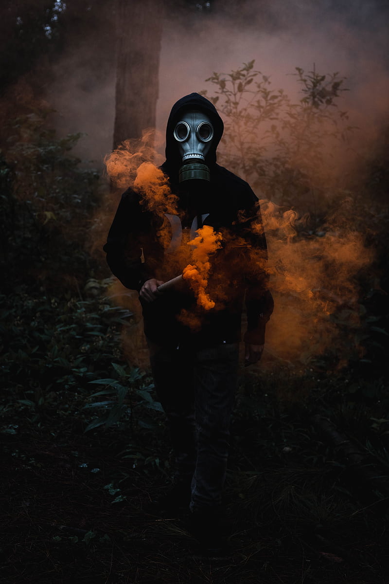 Respirator Hood Color Bump Smoke Forest Hd Phone Wallpaper Peakpx