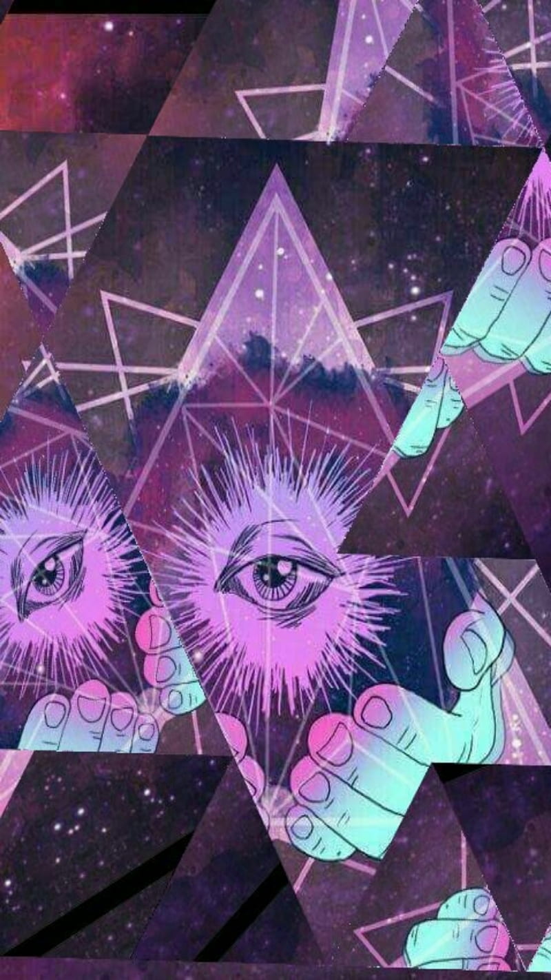 Illuminati, eye, eyes, illuminates, space, triangle, HD phone wallpaper