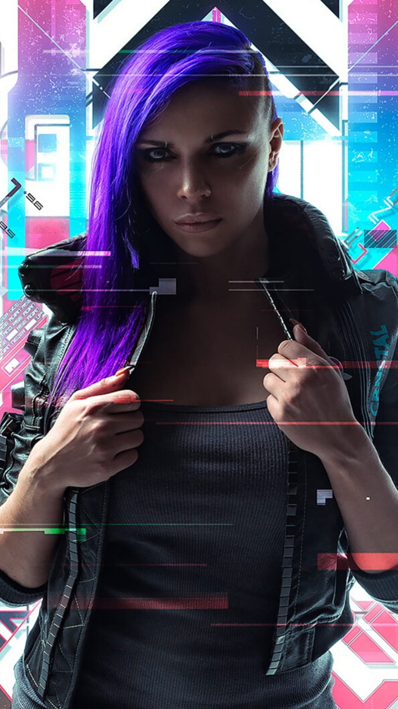 iPhone And Android Cyberpunk Girl Cyberpunk 2077 Game Phone Live