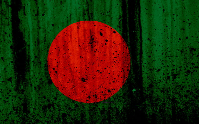 Bangladesh flag grunge, flag of Bangladesh, Asia, Bangladesh, national symbols, Bangladesh national flag, HD wallpaper
