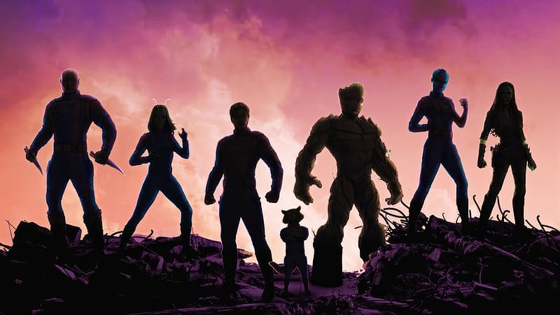 Guardians Of The Galaxy Vol 3 Characters, guardians-of-the-galaxy-vol-3, guardians-of-the-galaxy, drax-the-destroyer, nebula, mantis, star-lord, gamora, groot, rocket-raccoon, 2023-movies, movies, HD wallpaper