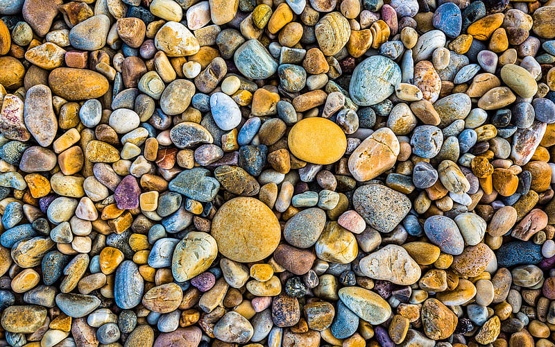 colorful stones, close-up, colorful stone texture, pebbles backgrounds, gravel textures, pebbles textures, stone backgrounds, colorful pebbles, colorful backgrounds, pebbles, colorful pebbles texture, HD wallpaper