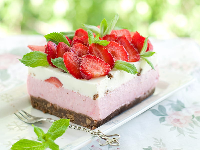 Delicious Cake, cake, strawberry, chocolate, Delicious, HD wallpaper