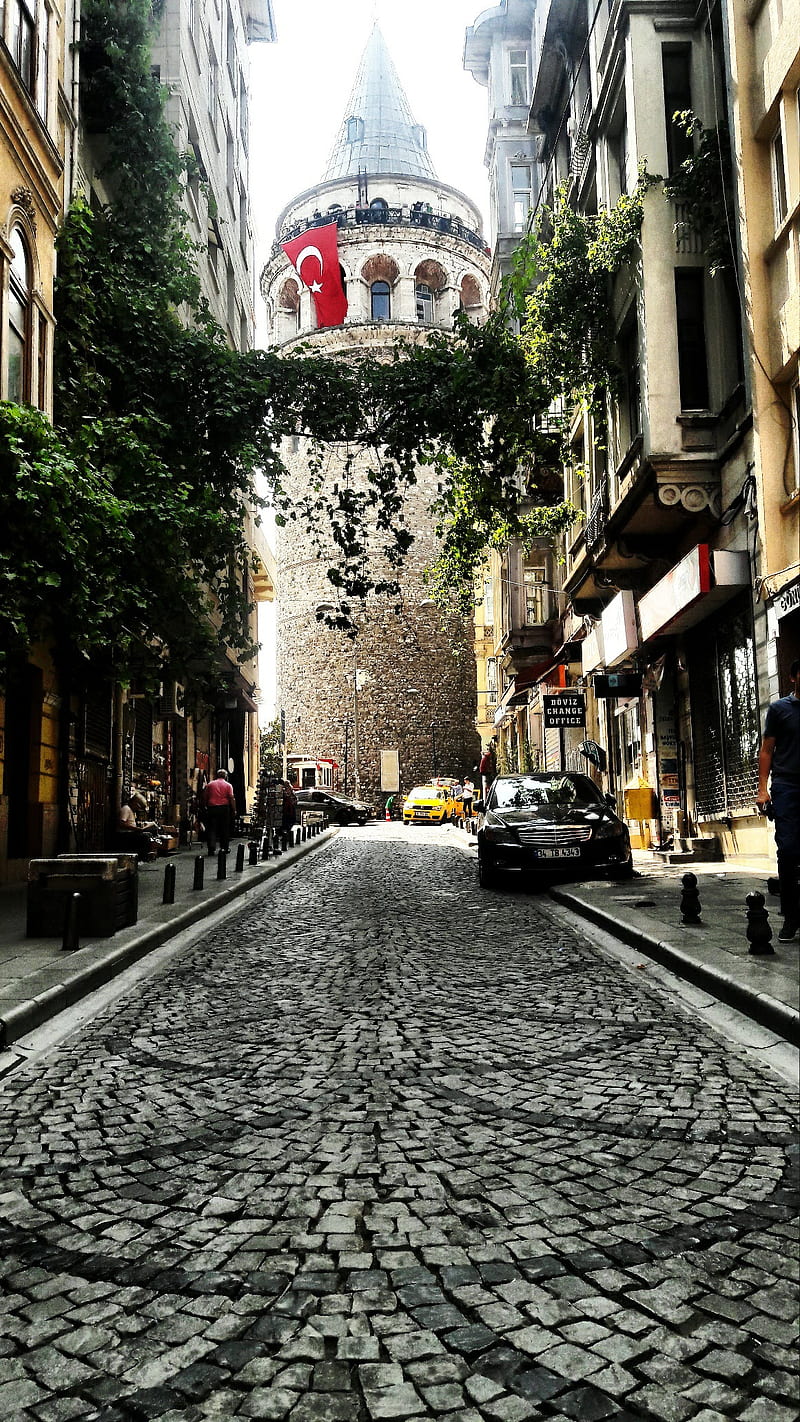 Galata Kulesi, best, bitki, doga, galatakulesi, istanbul, populer, sehir, sokak, yaz, HD phone wallpaper