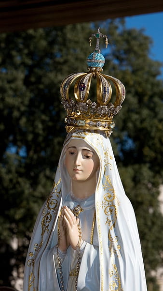 Mother Mary Photos  With Golden And Red Crown Wallpaper Download  MobCup