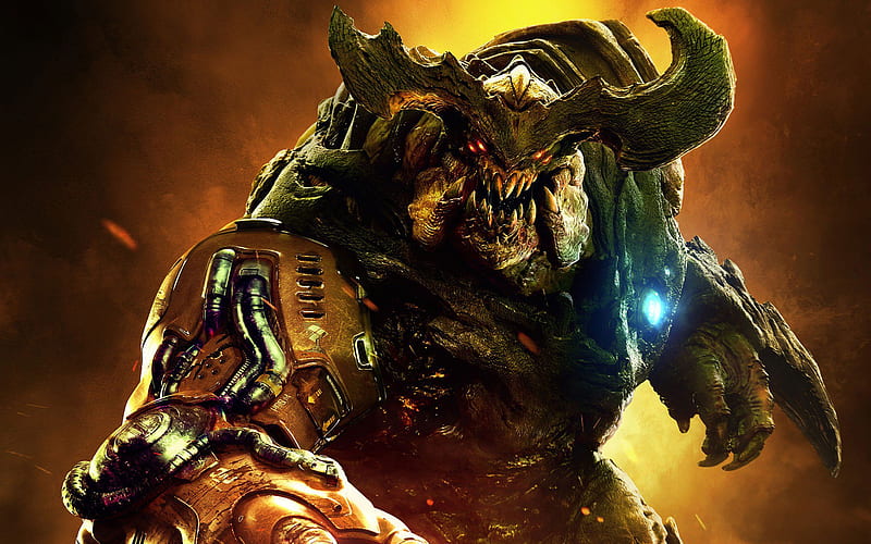 Doom 2016 Monster, doom, doom-4, games, pc-games, ps-games, xbox-games, HD wallpaper