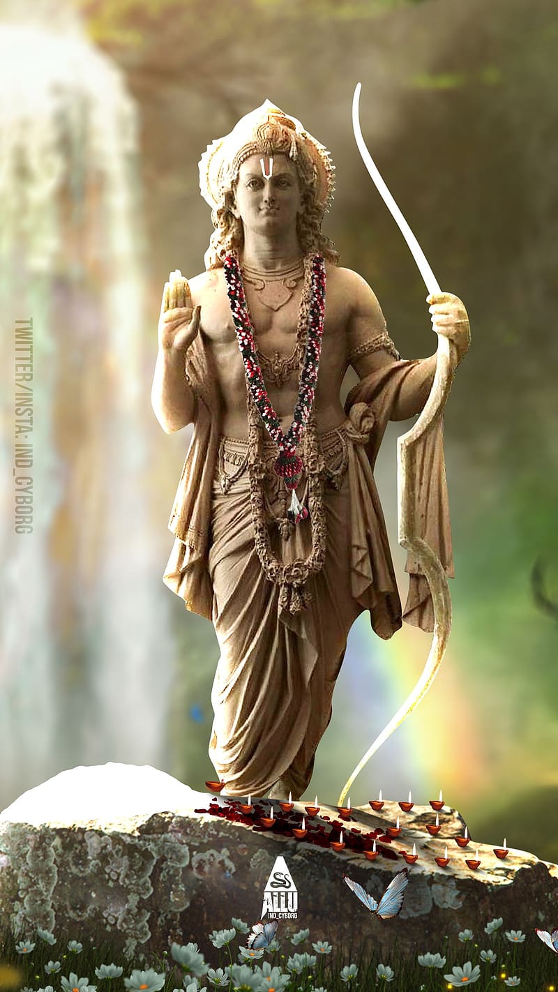 Lord Ram Statue, lord ram, statue, god, bhakti, HD phone wallpaper