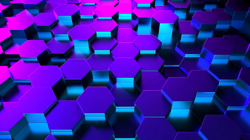 honeycomb, hexagon, 3d, volume, HD wallpaper