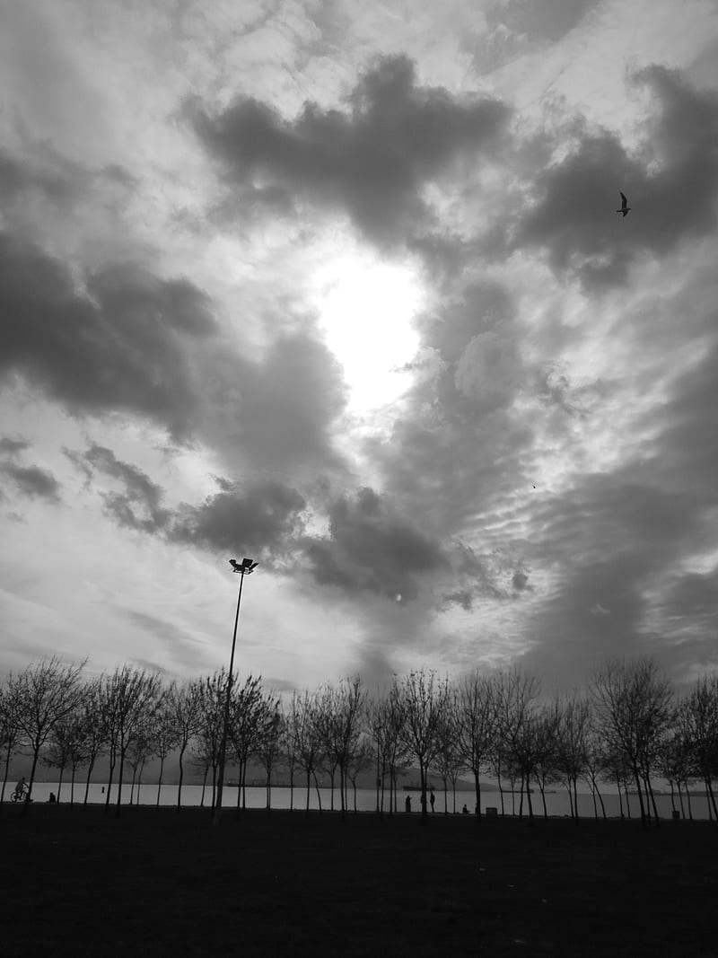 gray sky, effect, gray, izmit, sky, HD phone wallpaper