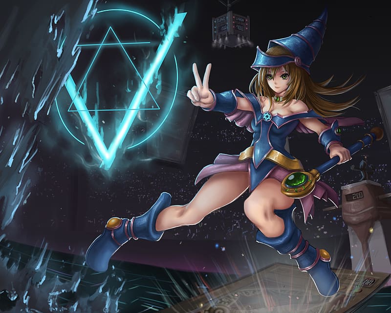 Anime, Magician, Yu Gi Oh!, Dark Magician Girl, HD wallpaper