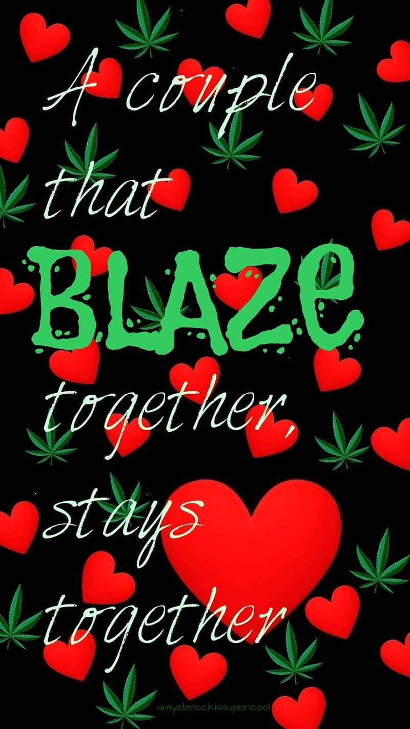 Green Couples, black, green, corazones, love, marijuana, marijuana leaf, pot leaf, quotes, red, HD phone wallpaper