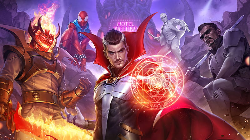Marvel Future Fight 2020 , marvel-future-fight, games, doctor-strange, spiderman, superheroes, HD wallpaper