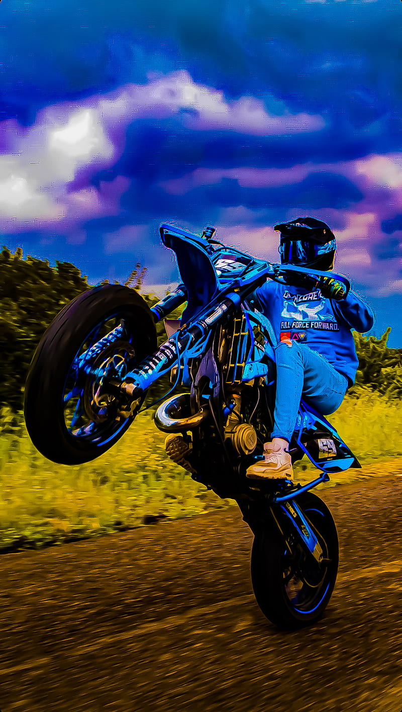 Luca Ghilardi 7, motorcycle, super, motor, stunt, night, cross, dirt, exhaust, bike, stunts, HD phone wallpaper
