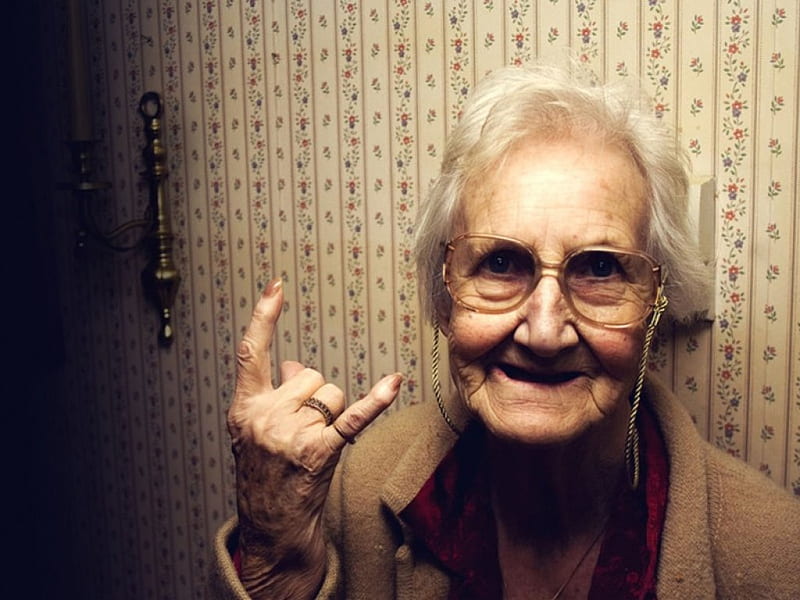 Rockin' Granny, granny, people, elder, HD wallpaper